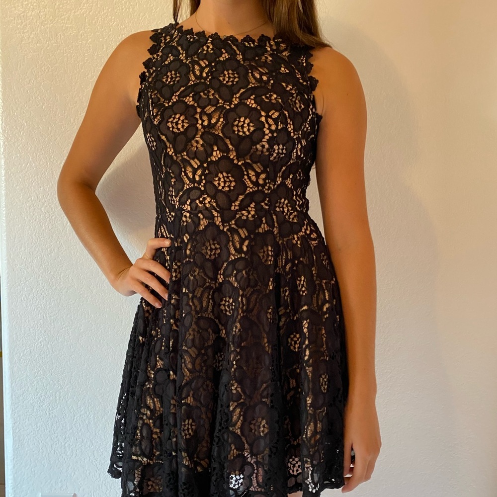 Black lace dress